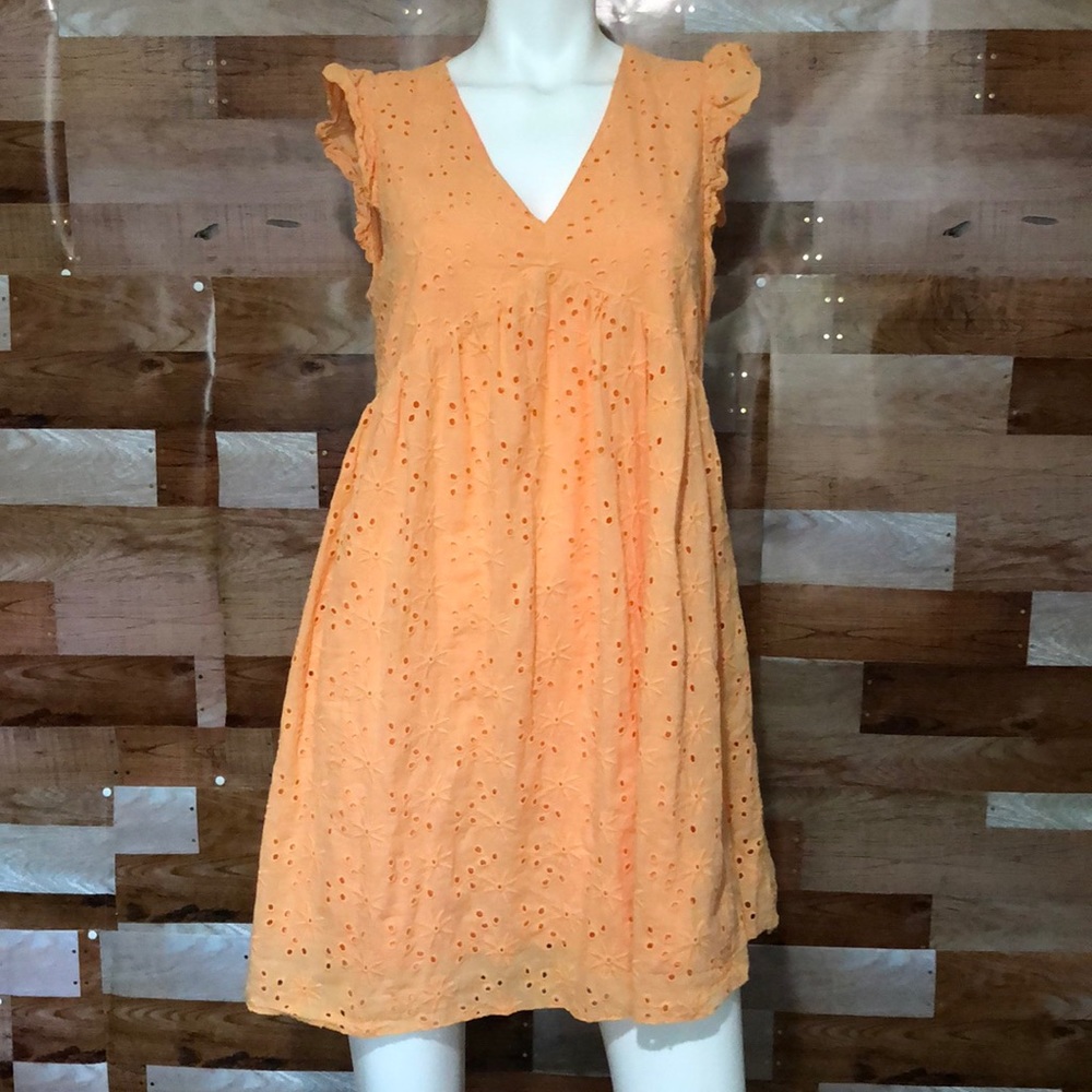 Andree peach eyelet dress